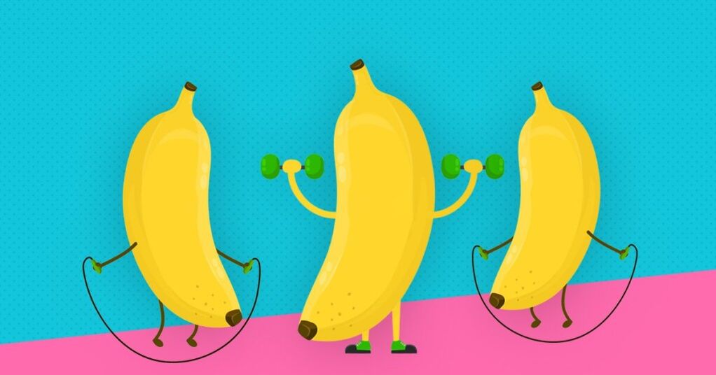Bananen imitieren eine Vergrößerung des Penis mit Übung